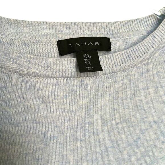 Tahari Cotton Knitted Pullover Hi-Low Buttoned Sweater S - Picture 2 of 7